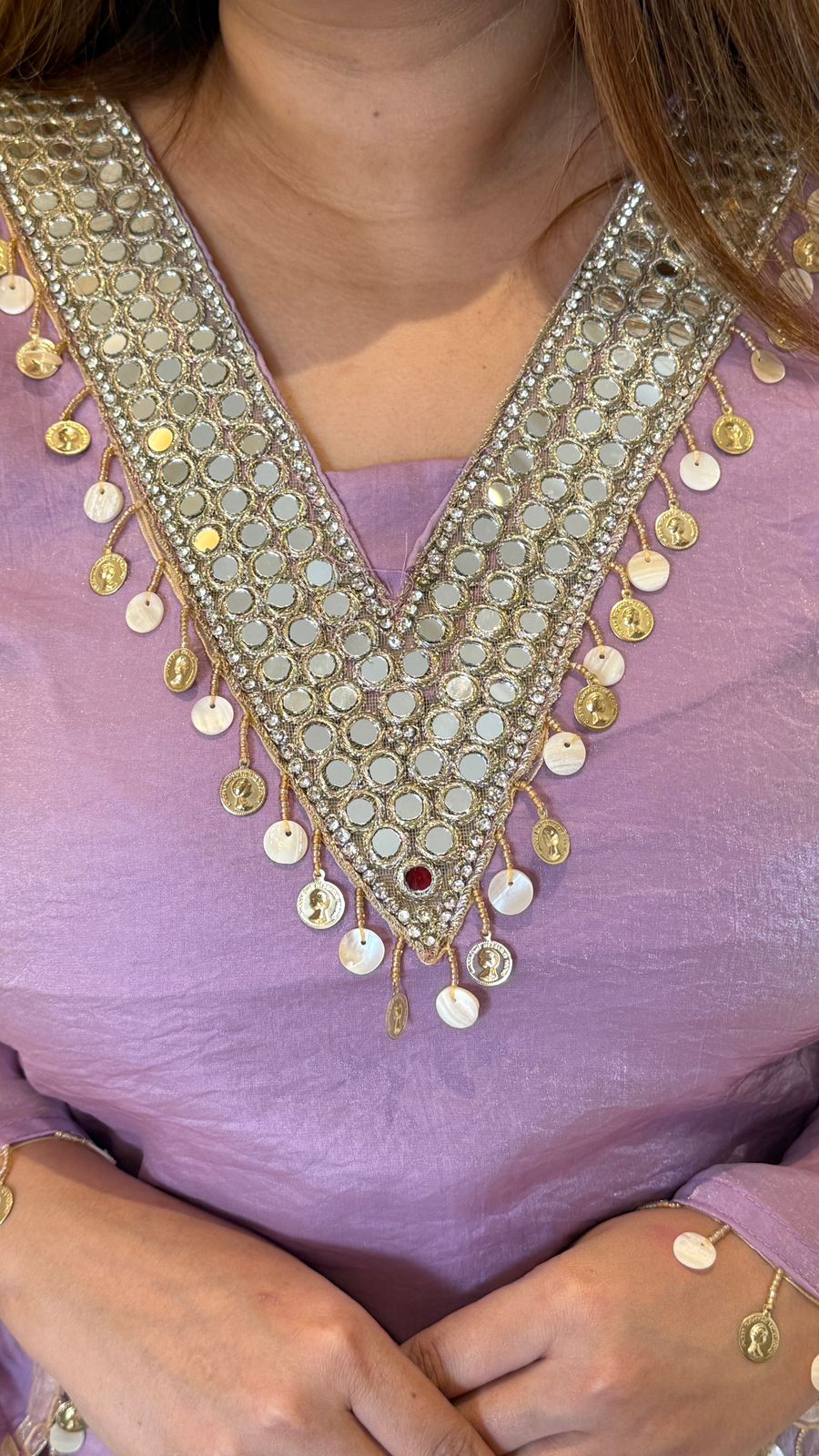 Aarvi Mirror Cordset- Purple, Pink, Lavender